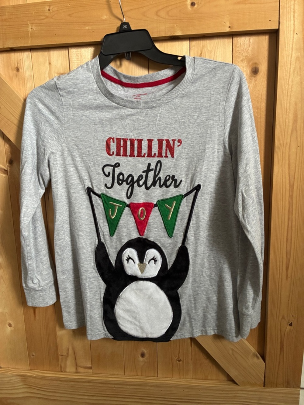 Grey 'Chillin' Together' Penguin Long-Sleeve Top